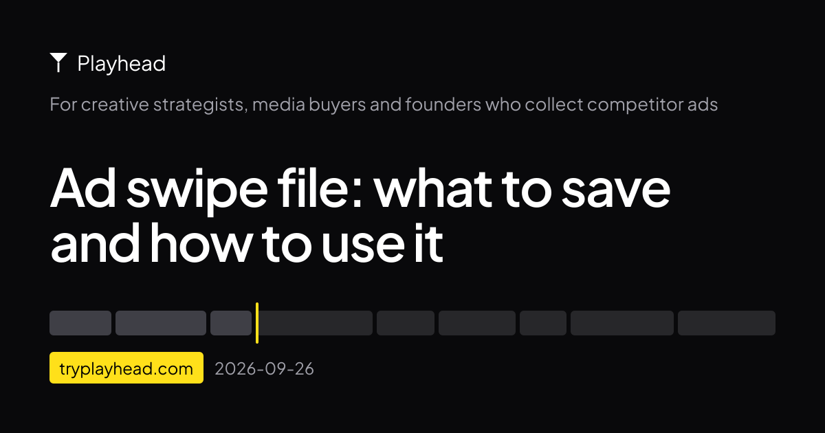The cover of the article: Ad swipe file: what to save and how to use it