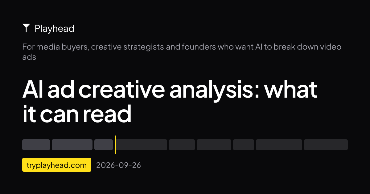 The cover of the article: AI ad creative analysis: what it can read